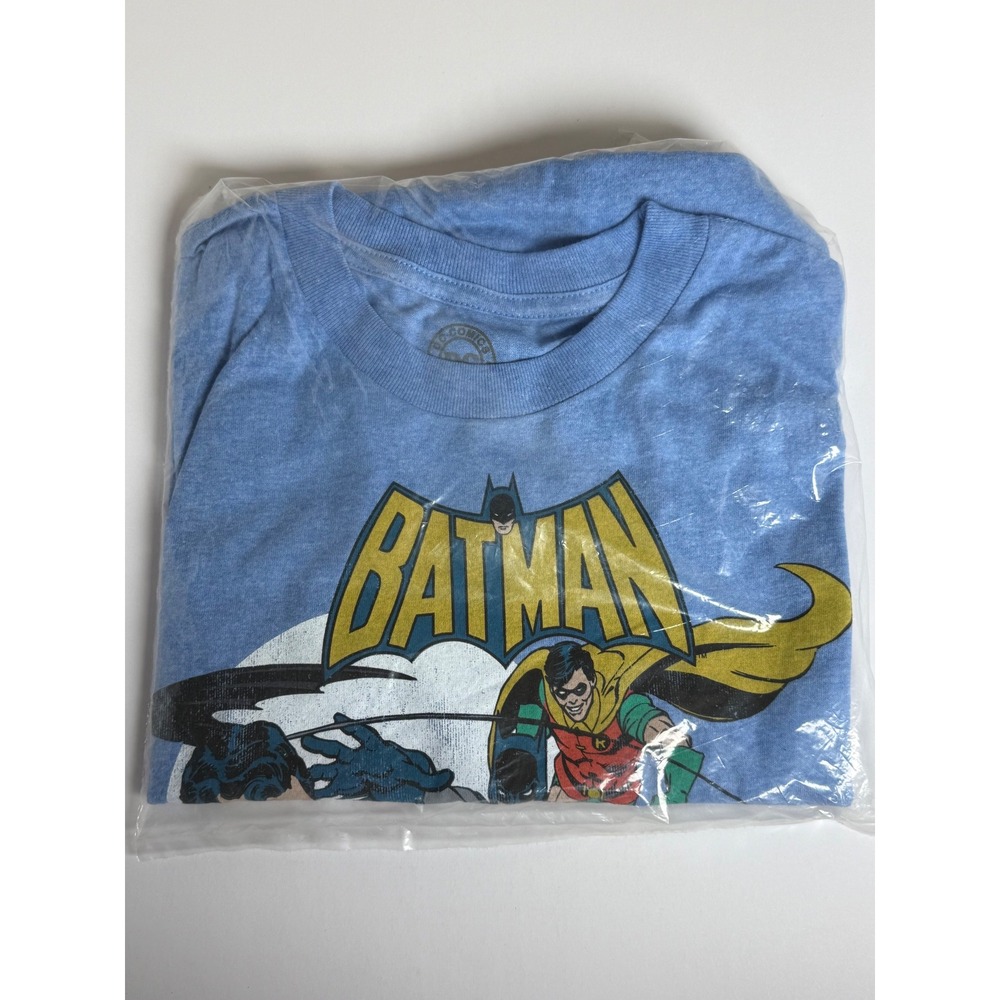 DC Comics Batman Robin Superman Heather Blue Graphic T-Shirt Mens XL NEW
